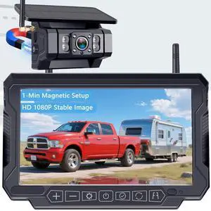 HD 1080P Magnetic Wireless Backup Camera for RV - 1-Min Easy Install | Stays Secure on Bumpy Driving for RV Trailer - 7'' Monitor for Rear View & Parking While Travel HD 1080P Magnetic Wireless Backup Camera for RV - 1-Min Easy Install | Stays Secure on Bumpy Driving for RV Trailer - 7'' Monitor for Rear View & Parking While Travel