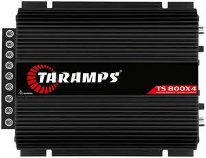 Taramps TS 800x4 2 Ohms Black Multichannel Stereo Amplifier 800 Watts Rms, 4 Channels, Full Range, Car Audio Digital 2 Bridged Channel, Crossover High/Low Pass, with RCA and Automatic High Level Input Taramps TS 800x4 2 Ohms Black Multichannel Stereo Amplifier 800 Watts Rms, 4 Channels, Full Range, Car Audio Digital 2 Bridged Channel, Crossover High/Low Pass, with RCA and Automatic High Level Input