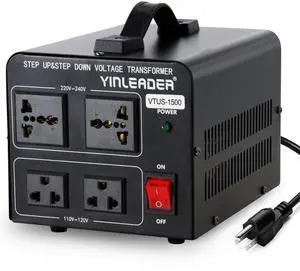 1500W 110V to 220V or 220V/230V/240V to 110V/120V Power Converter | Step Up/Down Voltage Transformer Converter for Use 220V Overseas Appliances,Circuit Breaker Protection 1500W 110V to 220V or 220V/230V/240V to 110V/120V Power Converter | Step Up/Down Voltage Transformer Converter for Use 220V Overseas Appliances,Circuit Breaker Protection