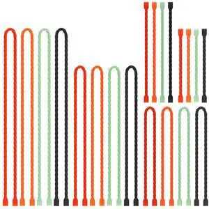 20 PCS Silicone Cable Ties - Reusable Rubber Twist Ties Bendable Cable Ties for Bundling and Holding, All Purpose Cord Tie for Indoor and Outdoor (4"+6"+12"+18"+24") 20 PCS Silicone Cable Ties - Reusable Rubber Twist Ties Bendable Cable Ties for Bundling and Holding, All Purpose Cord Tie for Indoor and Outdoor (4"+6"+12"+18"+24")