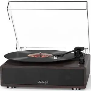 ® Vinyl Record Player All-in-one Vintage Turntable,Walnut Red | HiFi Audio AT-3600L MM Cartridge,Built-in Stereo Speakers,Belt-Driven,3 Speed,BT Wireless Input,AUX RCA Line,Auto Stop,Retro ® Vinyl Record Player All-in-one Vintage Turntable,Walnut Red | HiFi Audio AT-3600L MM Cartridge,Built-in Stereo Speakers,Belt-Driven,3 Speed,BT Wireless Input,AUX RCA Line,Auto Stop,Retro