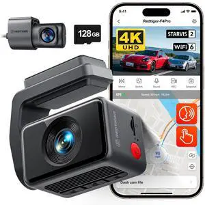 F4 Pro 4K STARVIS 2 Dash Cam, 5.8GHz WiFi 6 Transfer, 128GB Card | 2.2" Touch Screen, Voice Control, Mini Dash Cam Front and Rear with HDR Night Vision, Loop Recording, 24H Parking Mode F4 Pro 4K STARVIS 2 Dash Cam, 5.8GHz WiFi 6 Transfer, 128GB Card | 2.2" Touch Screen, Voice Control, Mini Dash Cam Front and Rear with HDR Night Vision, Loop Recording, 24H Parking Mode