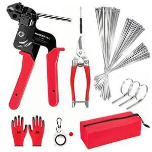 Metal Zip Ties Gun Set-For Fastening And Cutting Tie Special Tool,With 150pcs Stainless Steel Zip Ties Heavy Duty OutdoorFor Chain Link Fence Parts, Wire Fence Rolls,Exhaust Wrap, Poultry Fence Metal Zip Ties Gun Set-For Fastening And Cutting Tie Special Tool,With 150pcs Stainless Steel Zip Ties Heavy Duty OutdoorFor Chain Link Fence Parts, Wire Fence Rolls,Exhaust Wrap, Poultry Fence