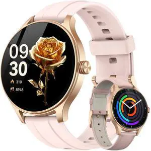 Smart Watch for Women Android & iPhone (2 Bands Sakura Pink) | 1.57" HD Display, Bluetooth Call/Answer, IP68 Waterproof, Heart Rate/SpO2/Sleep Monitor, Built-In AI Voice, 105+ Sports Modes Smart Watch for Women Android & iPhone (2 Bands Sakura Pink) | 1.57" HD Display, Bluetooth Call/Answer, IP68 Waterproof, Heart Rate/SpO2/Sleep Monitor, Built-In AI Voice, 105+ Sports Modes