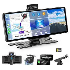 HK3 Carplay Screen for Car, 10.26 Wireless Apple Car Play Touchscreen | Android Auto with 4K Dash Cam,1080P Backup Camera,64GB TF card, Car Stereo/GPS Navigation/Mirror Link/Bluetooth/Voice Control HK3 Carplay Screen for Car, 10.26 Wireless Apple Car Play Touchscreen | Android Auto with 4K Dash Cam,1080P Backup Camera,64GB TF card, Car Stereo/GPS Navigation/Mirror Link/Bluetooth/Voice Control