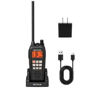 RM15 6W Marine Radio VHF IP68 Floating, Type-C for Fishing (1 Pack) | 2000mAh Battery,Type-C on Radio & Charger, NOAA, Noise Reduction, Global Channels, Tri-Watch, Offshore Fishing, Travel Sport RM15 6W Marine Radio VHF IP68 Floating, Type-C for Fishing (1 Pack) | 2000mAh Battery,Type-C on Radio & Charger, NOAA, Noise Reduction, Global Channels, Tri-Watch, Offshore Fishing, Travel Sport