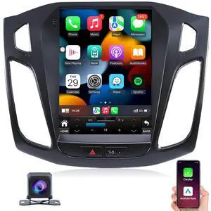 Ford Focus Car Stereo Radio 2012-2018 with Carplay/Android Auto, 10.4 Inch IPS Touch Screen Replacement with GPS Navigation Bluetooth 5GWiFi Mirror Link Backup Camera, 2G RAM 32G ROM Ford Focus Car Stereo Radio 2012-2018 with Carplay/Android Auto, 10.4 Inch IPS Touch Screen Replacement with GPS Navigation Bluetooth 5GWiFi Mirror Link Backup Camera, 2G RAM 32G ROM