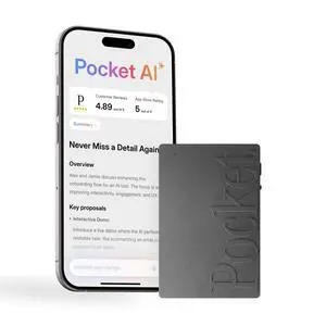 AI Voice Recorder, Auto Transcription, AI Note Taker, Space Grey | Recording Device, Action Items, Mind Maps, Ask, 4-Day Battery, MagSafe, iOS & Android AI Voice Recorder, Auto Transcription, AI Note Taker, Space Grey | Recording Device, Action Items, Mind Maps, Ask, 4-Day Battery, MagSafe, iOS & Android
