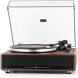 1 BY ONE High Fidelity Belt Drive Turntable with Built-in Speakers | Vinyl Record Player with Magnetic Cartridge, Wireless Playback and Aux-in Functionality, Auto Off 1 BY ONE High Fidelity Belt Drive Turntable with Built-in Speakers | Vinyl Record Player with Magnetic Cartridge, Wireless Playback and Aux-in Functionality, Auto Off