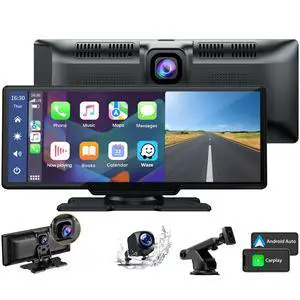 9.26" Carplay Screen for Car with 2.5K Dash Cam, 1080P Backup Camera | Portable Touchscreen GPS Navigation, Car Stereo Receiver with Bluetooth,AirPlay,AUX,FM,Google,Siri,Upgrade Older Vehicle 9.26" Carplay Screen for Car with 2.5K Dash Cam, 1080P Backup Camera | Portable Touchscreen GPS Navigation, Car Stereo Receiver with Bluetooth,AirPlay,AUX,FM,Google,Siri,Upgrade Older Vehicle