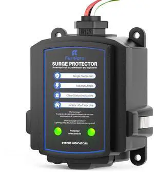 FHSPD108S Whole House Surge Protector for 108,000 Amps, Ultimate Surge Protection, Whole Home Surge Protector for Indoor/Outdoor Use, 120/240V FHSPD108S Whole House Surge Protector for 108,000 Amps, Ultimate Surge Protection, Whole Home Surge Protector for Indoor/Outdoor Use, 120/240V