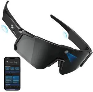 AI Ultra Pro Smart Glasses: 4K Wearable Camera with 6-Axis EIS Stabilization, ChatGPT-4o Voice Assistant, IP66 Waterproof Sport Sunglasses, Dual-Mic ENC Noise Cancelling Obsidian Gray AI Ultra Pro Smart Glasses: 4K Wearable Camera with 6-Axis EIS Stabilization, ChatGPT-4o Voice Assistant, IP66 Waterproof Sport Sunglasses, Dual-Mic ENC Noise Cancelling Obsidian Gray