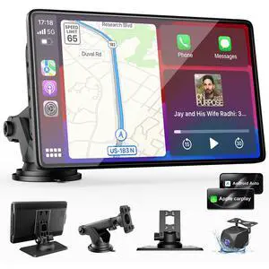 CarPlay Screen for Car, 9" Wireless Apple CarPlay & Android Auto | with 1080P Backup Camera, Night Vision, Navigation Support, Mirror Link, Voice Control, Bluetooth/FM/AUX Audio, Easy Setup CarPlay Screen for Car, 9" Wireless Apple CarPlay & Android Auto | with 1080P Backup Camera, Night Vision, Navigation Support, Mirror Link, Voice Control, Bluetooth/FM/AUX Audio, Easy Setup