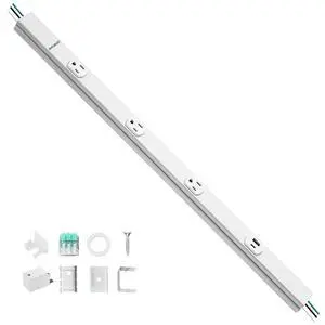 24 in Hardwired Under Cabinet Power Strip with USB-A & USB-C | 3 TR Outlets, Custom Length Plug Molding Under Cabinet, Seamless Outlet Strip for Kitchen Cabinets, Workshop, ETL Listed 24 in Hardwired Under Cabinet Power Strip with USB-A & USB-C | 3 TR Outlets, Custom Length Plug Molding Under Cabinet, Seamless Outlet Strip for Kitchen Cabinets, Workshop, ETL Listed