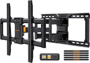 Full Motion TV Wall Mount for 4290 inch TVs up to 150 lbs | UL Listed TV Mount with Pre-Assembled Design, Tool-Free Tilt, Swivel, Extension, VESA 600 x 400mm, 16/24 Wood Studs, PGLF16 Full Motion TV Wall Mount for 4290 inch TVs up to 150 lbs | UL Listed TV Mount with Pre-Assembled Design, Tool-Free Tilt, Swivel, Extension, VESA 600 x 400mm, 16/24 Wood Studs, PGLF16