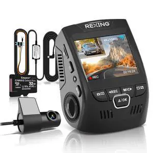USA V1P 4K Dual Dash Cam, 4K+1080P Front & Rear, Wi-Fi, 2.4 LCD, 170° Wide Angle, Supercapacitor, G-Sensor, WDR, Loop Recording, App, 32GB Card & Hardwire Kit USA V1P 4K Dual Dash Cam, 4K+1080P Front & Rear, Wi-Fi, 2.4 LCD, 170° Wide Angle, Supercapacitor, G-Sensor, WDR, Loop Recording, App, 32GB Card & Hardwire Kit