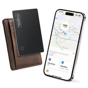 Wallet Tracker Card 0.07in Slim, Compatible with Apple Find My iOS Only, Bluetooth Tracker Smart Tracking Card Wallet Finder, IP68 Waterproof, Item Locator for Luggage Tags, Passports, Purse Wallet Tracker Card 0.07in Slim, Compatible with Apple Find My iOS Only, Bluetooth Tracker Smart Tracking Card Wallet Finder, IP68 Waterproof, Item Locator for Luggage Tags, Passports, Purse