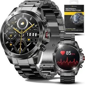 Commander Smartwatch for Men, Tactical Military Smart Watch, 12-Day Battery, AMOLED Display, Bluetooth Calling, IP68 Water Resistant, Stainless Steel, for Android iPhone, Dark Gray Commander Smartwatch for Men, Tactical Military Smart Watch, 12-Day Battery, AMOLED Display, Bluetooth Calling, IP68 Water Resistant, Stainless Steel, for Android iPhone, Dark Gray