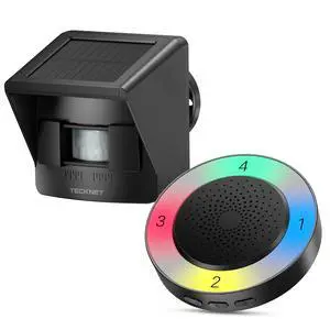Non-APP Solar RGB Wireless Driveway Alarm 1 Receiver 1 Sensor | 2600FT Range,36 Melodies, 5 Adjustable Volumes Motion Sensor for Driveways, Homes, Large Properties, Outdoor Security System Non-APP Solar RGB Wireless Driveway Alarm 1 Receiver 1 Sensor | 2600FT Range,36 Melodies, 5 Adjustable Volumes Motion Sensor for Driveways, Homes, Large Properties, Outdoor Security System
