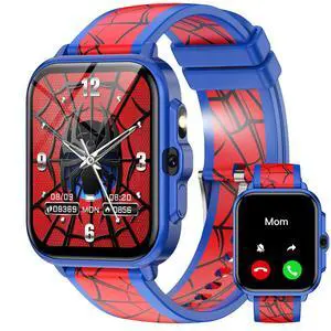 Smart Watch for Kids Boys Age 5-12, Ai Functions Games HD Touch Screen Watches with Video Camera Music Player Pedometer Heart Rate Sleep Tracker Christmas Birthday Gifts for Boys (Blue and Red, 1.85") Smart Watch for Kids Boys Age 5-12, Ai Functions Games HD Touch Screen Watches with Video Camera Music Player Pedometer Heart Rate Sleep Tracker Christmas Birthday Gifts for Boys (Blue and Red, 1.85")
