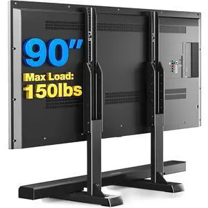 Table Top TV Stand with Height Adjustable TV Legs for 37-90 Inch TVs | TV Stands Base with Cable Management for Flat/Curved TVs, Steel TV Feet Replacement Holds up to 150 lbs, Max VESA 800x600mm Table Top TV Stand with Height Adjustable TV Legs for 37-90 Inch TVs | TV Stands Base with Cable Management for Flat/Curved TVs, Steel TV Feet Replacement Holds up to 150 lbs, Max VESA 800x600mm