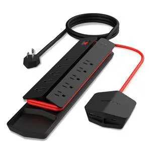 Power Center Vertex XL Surge Protector With Detachable Power Strip, 10 AC Outlets, 2 USB-A Ports & 1 USB-C Port (20W) Power Center Vertex XL Surge Protector With Detachable Power Strip, 10 AC Outlets, 2 USB-A Ports & 1 USB-C Port (20W)