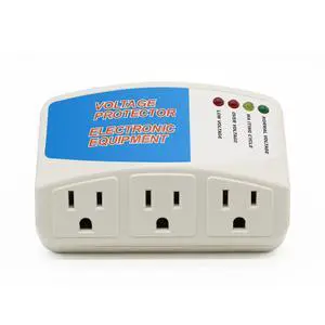 Surge Protector Power Strip for Home Appliance, 3 Outlet Power Surge Protector, Voltage Protector Brownout Surge Refrigerator 1875W, 120V, 15A, 1 Pack Surge Protector Power Strip for Home Appliance, 3 Outlet Power Surge Protector, Voltage Protector Brownout Surge Refrigerator 1875W, 120V, 15A, 1 Pack