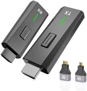 Upgraded Wireless HDMI Transmitter and Receiver 328FT/100M Plug and Play | 4k Decode 1080P Output Wireless HDMI Extender 2.4G/5GHz, for Video and Audio to Monitor from Laptop/PC/Projector/TV Box Upgraded Wireless HDMI Transmitter and Receiver 328FT/100M Plug and Play | 4k Decode 1080P Output Wireless HDMI Extender 2.4G/5GHz, for Video and Audio to Monitor from Laptop/PC/Projector/TV Box