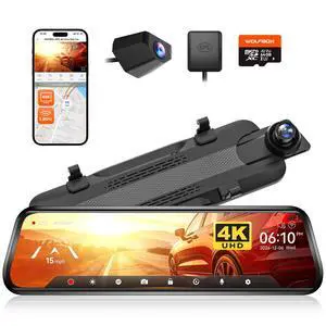 G930 10'' 4K Rear View Mirror Camera with 64GB Card,5.8GHz WiFi | Dash Cam Front and Rear with WDR,Touch Screen Rearview Mirror Backup Camera,Night Vision,Parking Monitor,Reverse Assist,GPS G930 10'' 4K Rear View Mirror Camera with 64GB Card,5.8GHz WiFi | Dash Cam Front and Rear with WDR,Touch Screen Rearview Mirror Backup Camera,Night Vision,Parking Monitor,Reverse Assist,GPS