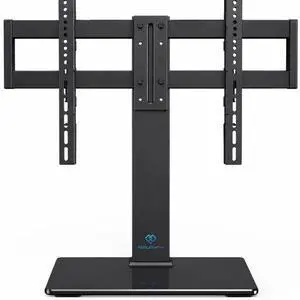 Universal Swivel TV Stand for 32-75 inch TVs, Table Top TV Stand Base up to 99 lbs, 4 Height Adjustable Universal TV Legs with Tempered Glass Base, Max VESA 600x400mm, PSTVS02-N1 Universal Swivel TV Stand for 32-75 inch TVs, Table Top TV Stand Base up to 99 lbs, 4 Height Adjustable Universal TV Legs with Tempered Glass Base, Max VESA 600x400mm, PSTVS02-N1