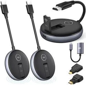 Wireless HDMI G9R Pro- One Transmitter and Two Receivers, Wirelessly Simultaneous Expansion of Multiple TVs- 165FT/50M 5.8G/2.4G @60Hz, Plug and Play Extender Kit- Streaming from Laptop/PC to Multi-TV Wireless HDMI G9R Pro- One Transmitter and Two Receivers, Wirelessly Simultaneous Expansion of Multiple TVs- 165FT/50M 5.8G/2.4G @60Hz, Plug and Play Extender Kit- Streaming from Laptop/PC to Multi-TV