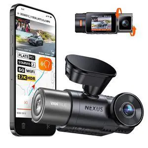 N2X 2.7K Dash Cam Front and Inside, STARVIS 2 PlatePix Car Camera | IMX675 Sensor, HDR+IR Night Vision, F/1.8 Aperture, 5G WiFi & GPS, 60fps, App/Voice Control, G-Sensor, 24/7 Parking Mode N2X 2.7K Dash Cam Front and Inside, STARVIS 2 PlatePix Car Camera | IMX675 Sensor, HDR+IR Night Vision, F/1.8 Aperture, 5G WiFi & GPS, 60fps, App/Voice Control, G-Sensor, 24/7 Parking Mode