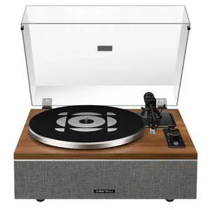 ONE-S Vinyl Record Player with Bluetooth Input/Output | All-in-One Vintage Turntable Built in Speakers, Phono Preamp & DSP, AT-3600L Cartridge, 33/45 RPM (Walnut) ONE-S Vinyl Record Player with Bluetooth Input/Output | All-in-One Vintage Turntable Built in Speakers, Phono Preamp & DSP, AT-3600L Cartridge, 33/45 RPM (Walnut)