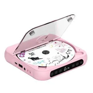 CD Player Portable with Dual Stereo Speakers, Rechargeable Portable CD Player with Bluetooth for Home with Headphones, Support CD/AUX/USB,Pink CD Player Portable with Dual Stereo Speakers, Rechargeable Portable CD Player with Bluetooth for Home with Headphones, Support CD/AUX/USB,Pink