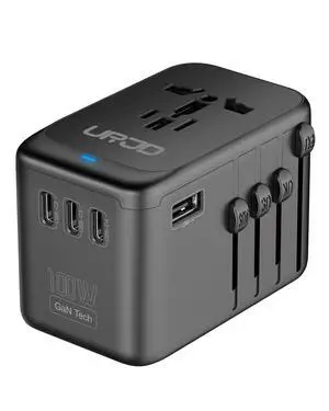 Universal Travel Adapter 100W GaN Fast Charger in One for Europe UK US | 5 USB C/A Ports + 2500W AC Outlet, For MacBook iPhone iPad Laptop Phone, International Power Adapter for 200+ Countries Universal Travel Adapter 100W GaN Fast Charger in One for Europe UK US | 5 USB C/A Ports + 2500W AC Outlet, For MacBook iPhone iPad Laptop Phone, International Power Adapter for 200+ Countries