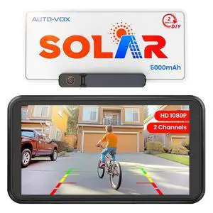 Solar Wireless Backup Camera: 5" 1080P Monitor, 2 Min Easy Install | 2 Split Screen & 5000mAh Battery Back Up Camera, IP69K Waterproof Reverse Camera for Car, Van, SUV, Truck, Trailer Solar Wireless Backup Camera: 5" 1080P Monitor, 2 Min Easy Install | 2 Split Screen & 5000mAh Battery Back Up Camera, IP69K Waterproof Reverse Camera for Car, Van, SUV, Truck, Trailer