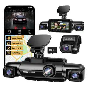 360° Dash Cam Front and Rear Inside, 4 Channel Dash Camera for Car | Free 128GB Card, 5GHz WiFi, 4K Dashcam, GPS, Night Vision 3.0, Voice Control, G-Sensor, OTA Upgrade, 24H Parking Mode(N300) 360° Dash Cam Front and Rear Inside, 4 Channel Dash Camera for Car | Free 128GB Card, 5GHz WiFi, 4K Dashcam, GPS, Night Vision 3.0, Voice Control, G-Sensor, OTA Upgrade, 24H Parking Mode(N300)