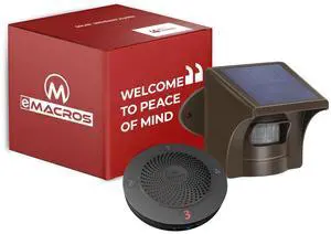 Non-APP Solar Wireless Driveway Alarm, Outdoor Security System | 1/2 mile transmission range, plug-in receiver with weatherproof motion sensor, for driveways, homes and large properties Non-APP Solar Wireless Driveway Alarm, Outdoor Security System | 1/2 mile transmission range, plug-in receiver with weatherproof motion sensor, for driveways, homes and large properties