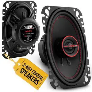 GEN-X4.6 Coaxial Speaker - 4x6, 2-Way, 135W Max, 45W RMS, Black Paper Cone, Mylar Dome Tweeter, 4 Ohms - Clarity Unparalled by Other Speakers in Their Class (2 Speakers) GEN-X4.6 Coaxial Speaker - 4x6, 2-Way, 135W Max, 45W RMS, Black Paper Cone, Mylar Dome Tweeter, 4 Ohms - Clarity Unparalled by Other Speakers in Their Class (2 Speakers)