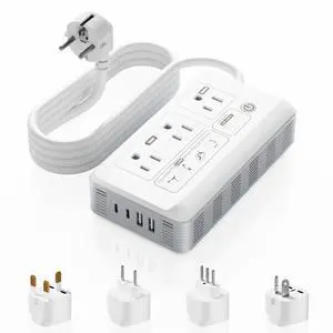 2000W Voltage Converter US to Europe, 220v to 110v Converter for International Travels (White) 2000W Voltage Converter US to Europe, 220v to 110v Converter for International Travels (White)