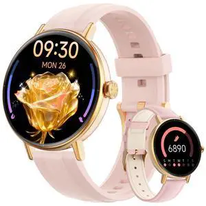 Smart Watch for Women,1.57" Touch Screen Smartwatch for iPhone& Samsung& Android,Answer/Make Call,Fitness Tracker with Heart Rate/SpO2/Sleep Monitor,IP68 Waterproof,110+ Sports Mode,2 Bands Smart Watch for Women,1.57" Touch Screen Smartwatch for iPhone& Samsung& Android,Answer/Make Call,Fitness Tracker with Heart Rate/SpO2/Sleep Monitor,IP68 Waterproof,110+ Sports Mode,2 Bands