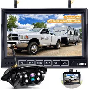 RV Backup Camera Wireless Easy Install: Plug & Play for Furrion Pre-Wired RVs - 7 HD Touch Key Monitor, 1080P DVR, 4-Channel Split-Screen, Night Vision, IP69K Waterproof A7 RV Backup Camera Wireless Easy Install: Plug & Play for Furrion Pre-Wired RVs - 7 HD Touch Key Monitor, 1080P DVR, 4-Channel Split-Screen, Night Vision, IP69K Waterproof A7