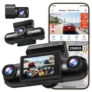 VP40 4 Channel 360° Dash Cam, Dual STARVIS 2, 8 IR Night Vision | 4 Adjustable Lenses, 5.8GHz WiFi, 2.5K*2+1080P*2 Recording, GPS, Voice Control, Touchscreen, 24H Parking Mode, No Card VP40 4 Channel 360° Dash Cam, Dual STARVIS 2, 8 IR Night Vision | 4 Adjustable Lenses, 5.8GHz WiFi, 2.5K*2+1080P*2 Recording, GPS, Voice Control, Touchscreen, 24H Parking Mode, No Card