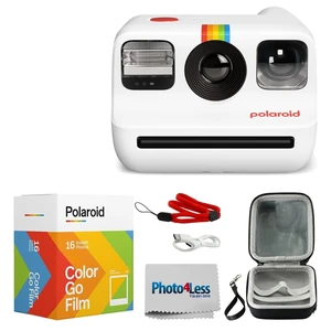 Go Generation 2 Instant Film mini Camera (White) Bundled with GO Color Film Double Pack, Hard Carrying Case Go Generation 2 Instant Film mini Camera (White) Bundled with GO Color Film Double Pack, Hard Carrying Case