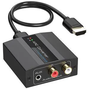 HDMI ARC Adapter 4K60Hz HDMI ARC Audio Extractor with 3.5mm and L R Stereo Audio for HDTV Soundbar Speaker Amplifier HDMI ARC Adapter 4K60Hz HDMI ARC Audio Extractor with 3.5mm and L R Stereo Audio for HDTV Soundbar Speaker Amplifier