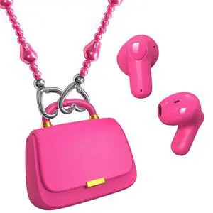 Wireless Earbuds with Mini Handbag Case, 22H Playtime, Hot Pink | Bluetooth 5.3, 13mm drivers, touch controls and DIY stickers for music, calls, travel, everyday wear and gifting Wireless Earbuds with Mini Handbag Case, 22H Playtime, Hot Pink | Bluetooth 5.3, 13mm drivers, touch controls and DIY stickers for music, calls, travel, everyday wear and gifting