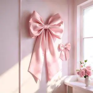 Pink Bow Decor 2 Pack,Large & Small Pink Coquette Room Backdrop Wall Decor for Valentine's Day Bachelorette Bridal Shower Wedding Birthday Christmas Decorations Pink Bow Decor 2 Pack,Large & Small Pink Coquette Room Backdrop Wall Decor for Valentine's Day Bachelorette Bridal Shower Wedding Birthday Christmas Decorations
