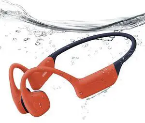 Full-Coverage Liquid Silicone Swimming Headphones, IP68 Waterproof Underwater Headphones, Bluetooth 6.0&MP3 with 32GB Memory Card, Soft/Skin-Comfortable Open Ear Bone Conduction Swim Earbuds(Carrot Full-Coverage Liquid Silicone Swimming Headphones, IP68 Waterproof Underwater Headphones, Bluetooth 6.0&MP3 with 32GB Memory Card, Soft/Skin-Comfortable Open Ear Bone Conduction Swim Earbuds(Carrot