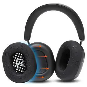 SweatZ Ace - Patented Earpad Sweat Covers for Sonos Ace Wireless Noise Cancelling Headphones by Wicked Cushions | Sweatproof & Easily Washable | Black SweatZ Ace - Patented Earpad Sweat Covers for Sonos Ace Wireless Noise Cancelling Headphones by Wicked Cushions | Sweatproof & Easily Washable | Black