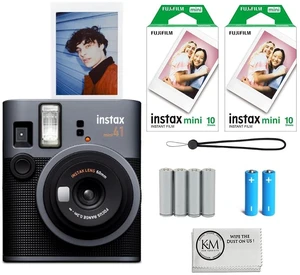 Instax Mini 41 Instant Camera Bundle with Instax Mini Film | 20 Exposures + 4 Pack AA Batteries + Cleaning Cloth (4 Items) Instax Mini 41 Instant Camera Bundle with Instax Mini Film | 20 Exposures + 4 Pack AA Batteries + Cleaning Cloth (4 Items)
